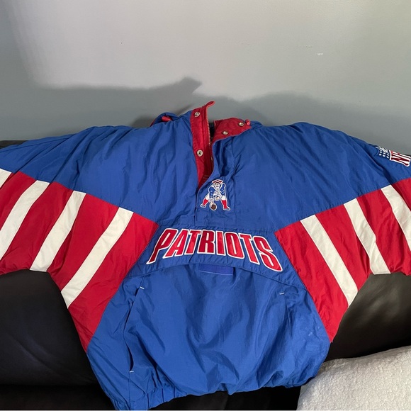 New England Patriots Mitchell and Ness Throwback Style Pullover Jacket Size L - Picture 4 of 4